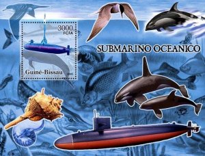 GUINEA BISSAU - 2005 - Submarines - Perf Souv Sheet - Mint Never Hinged