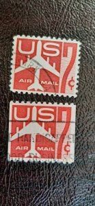 US Scott # C60, C61; 7c Air Mail from 1960; used; F/VF centering