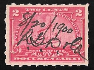 R164 2 cent Documentary Stamp used EGRADED VF-XF 87