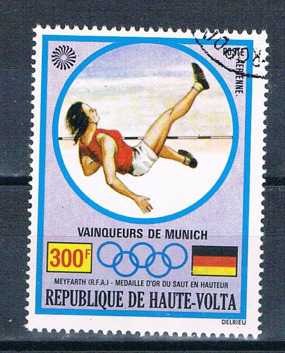 Burkina Faso C128 Used Olympic High Jump 1972 (MV0379)+