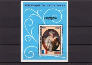 UPPER VOLTA 1973 FRENCH PAINTINGS S/S MNH