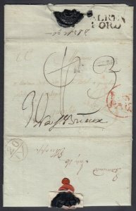 GB 1778 Anglo-French War French POW cover w/ Censor mark to France