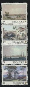 SINGAPORE Sc# 559-562 1990 19TH CENTURY LITHOGRAPHS MH