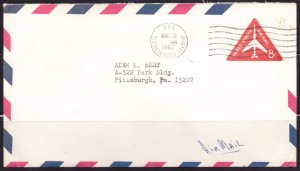 F2101   UNITED STATES   Postal Stationary # UC37      Air Mail