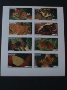 NAGALAND-LOVELY  BUTTERFLIES MNH-IMPERF-SHEET VF-EST.VALUE $14 PRICE LOWEREST