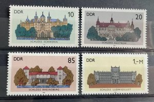 (931) DDR 1986 : Yv# 2653/56 CASTLES SCHWERIN GUSTROW RHEINSBERG - MNH VF