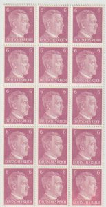 Germany Scott # 510 Block of 20 WWII Reich Hitler 6PF From Sheet MNH