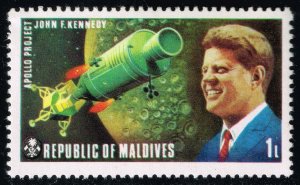 Maldives #472 Apollo Spacecraft and John F. Kennedy; Unused