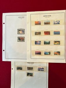 US Stamps C133-150 National Parks MINT NH Already in Mounts