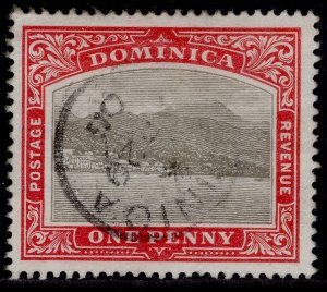 DOMINICA EDVII SG28, 1d grey & red, FINE USED.