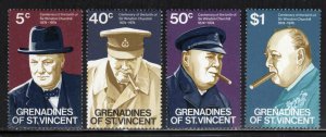 St. Vincent Grenadines #52-55 ~ Cplt Set 4 ~ Churchill Centenial ~ MNH (1974)
