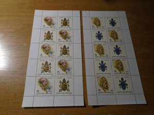 Vatican City  #  1065-72 MNH  complete sheets
