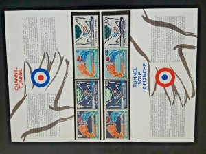 1994 France & Great Britain Channel Tunnel Joint Issue Folder Cover