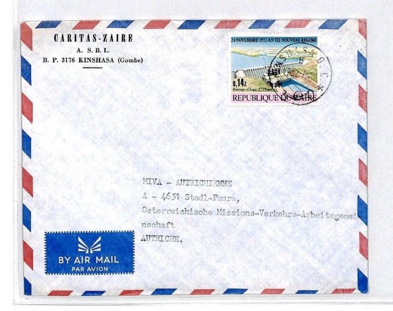 ZAIRE Missionary Air Mail MIVA Austria Cover CM341