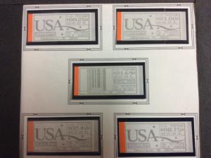 U.S.#CVP16 1st Day Issued 5 stamps 25c-$8.75, MNH.  See descriptions