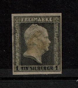 Prussia SC# 3, Mint Hinged, sm Hinge Rem, some toning - S15227