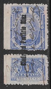 MEXICO 1903-04 1c Liberty Head Internal Revenue Rentas R225 CIUDAD PORFIRIO DIAZ