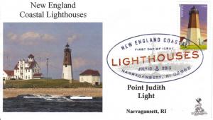 NE Coastal Lighthouses FDC, w/ DCP cancel, #3 of 5