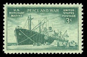 PCBstamps   US # 939 3c Merchant Marine, 1946, MNH, (10)