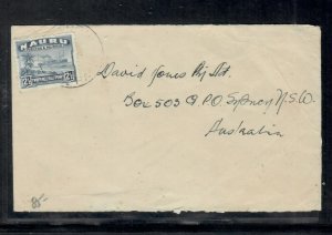 NAURU  (P2507B)  2 1/2D SHIP COVER TO AUSTRALIA 