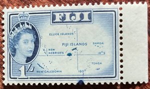 Fiji #171 MNH Single w/Selvage South Pacific Map Ink spot SCV $2.75 L23