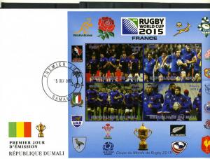 Rugby World Cup 2015 FRANCE Team Sheet Imperforated in FDC