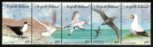 Norfolk Island 1994 - Seabirds - Strip of 5v - Scott 565 - MNH