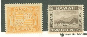 Hawaii #74-75 Mint (NH) Single