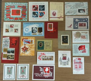 USSR Russia 1966-72 Different topics Interesting set of 20 S sheets / blocks MNH