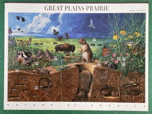 3506 GREAT PLAINS PRAIRIE Pane of 10 US 34¢ Stamps 2001 NH, Edge Flaws