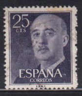 Spain 818 General Francisco Franco 1954