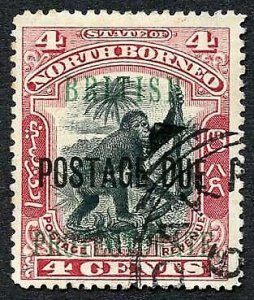 North Borneo SGD40b 4c Perf 14.5-15 Post Due used Cat 20 Pounds