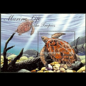 ANTIGUA 2001 - Scott# 2476 S/S Hawksbill Turtle NH