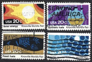 United States #2006-2009 4 x 20¢ Knoxville World's Fair (1982). 4 singl...