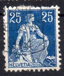 SWITZERLAND - 1907 - SITTING HELVETIA - 25 - Used -