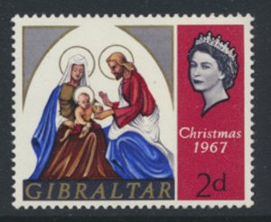 Gibraltar  SG  217  SC# 203  MNH Christmas  1967  see scans / details