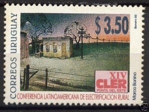 Electricity in rural houses energy conference URUGUAY Sc#1477 MNH STAMP cv$3.25 