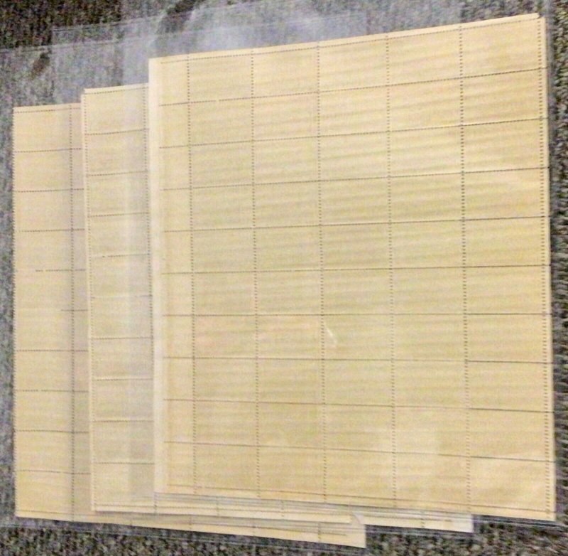970   Fort Kearny, Nebraska Centennial Lot of 3 sheets  MNH 3 cent sheet of 50