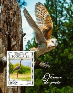 TOGO - 2025 - Birds of prey - Perf souv Sheet - Mint Never Hinged