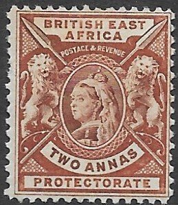 British East Africa 75    196   2 annas  fine mint - hinged