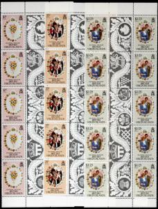 Virgin Islands 406-8 Gutter Pair Strip MNH Prince Charles, Diana Wedding, Flower