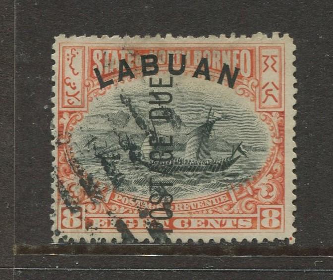 Labaun - Scott J6  - Postage Due Issue - 1901 - FU -  Single 8c Stamp