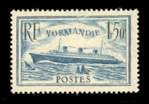 France, 1900-1950 #300a Cat$145, 1936 1.50fr pale blue, never hinged