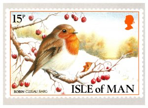 Isle of Man, Government Postal Card, Birds