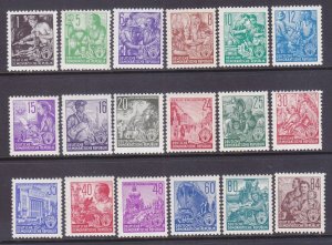 Germany DDR 155-171 Mint OG 1953 Complete 18 Stamp Workers Set VF