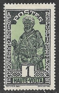 UPPER VOLTA 1928 1c Hausa Chief Pictorial Sc 43 MH