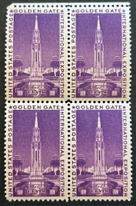 Scott#: 852 - Golden Gate Expo 3¢ 1939 Block of Four MOG - Lot 5