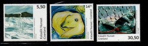 Greenland Sc 515-17 2008 Contemporary Art stamp set mint NH