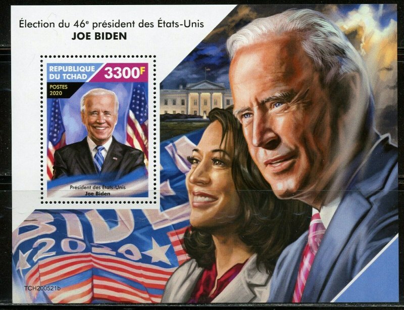 CHAD 2020 ELECTION OF JOE BIDEN 46th PRESIDENT OF THE UNITED STATES S/S MINT NH