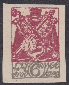 Central Lithuania Sc #27 Mint Hinged imperforate